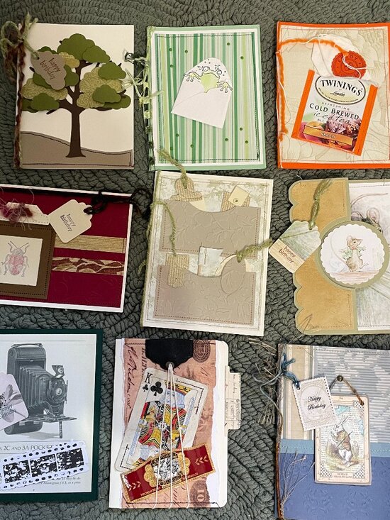 Hand Crafted Other - 9 Handmade Birthday Cards 5.5"x4.25" w/Envelopes